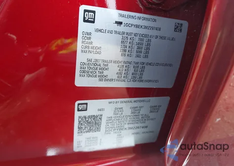 2021 Chevrolet Silverado 1500 4Wd Short Bed Custom from USA, damaged, VIN 1GCPYBEK3MZ297408